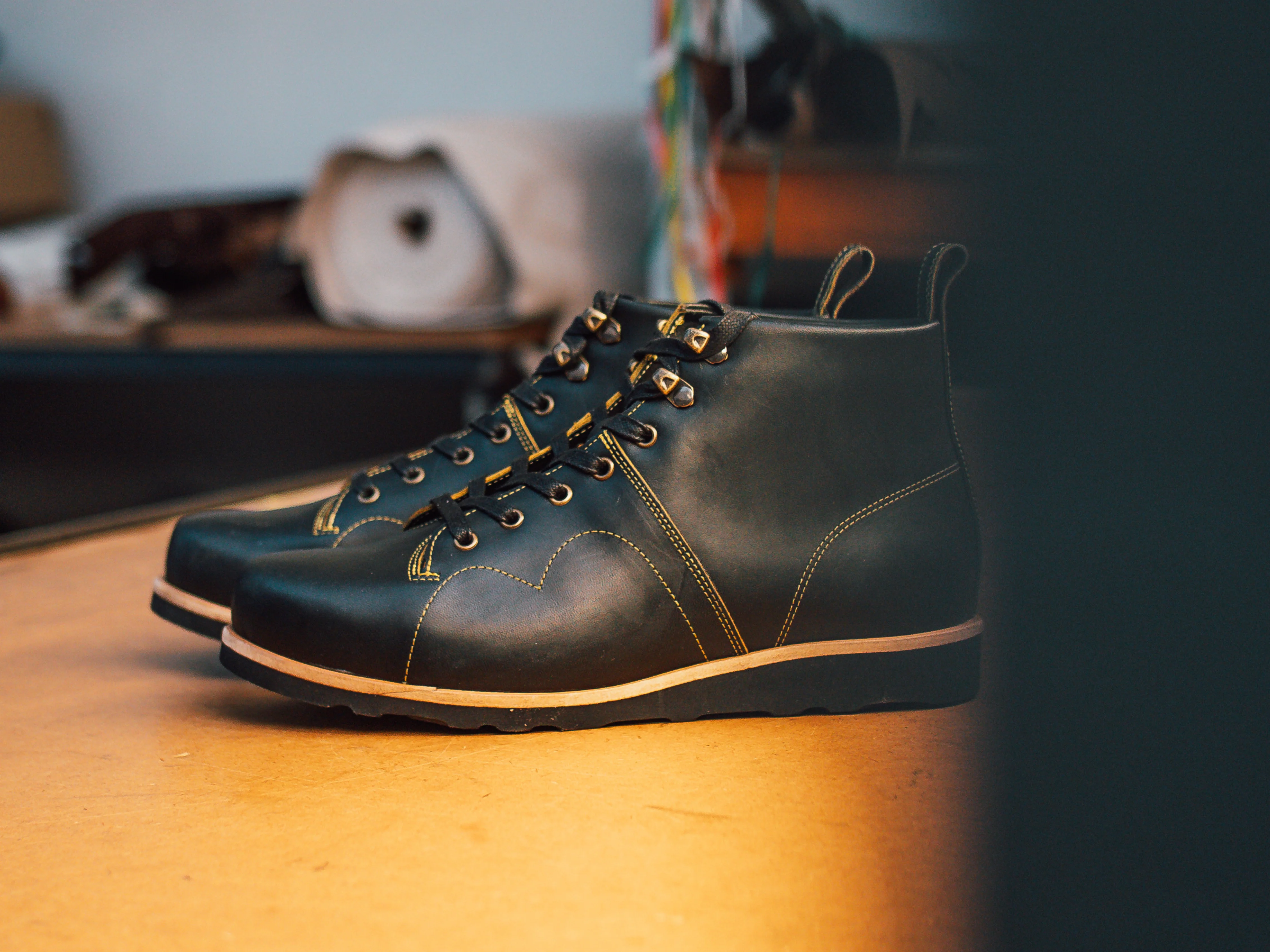 Rose Anvil X GORAL Monkey Boots - Yellow Blood Core Leather Black - PRE ORDER - Image 6