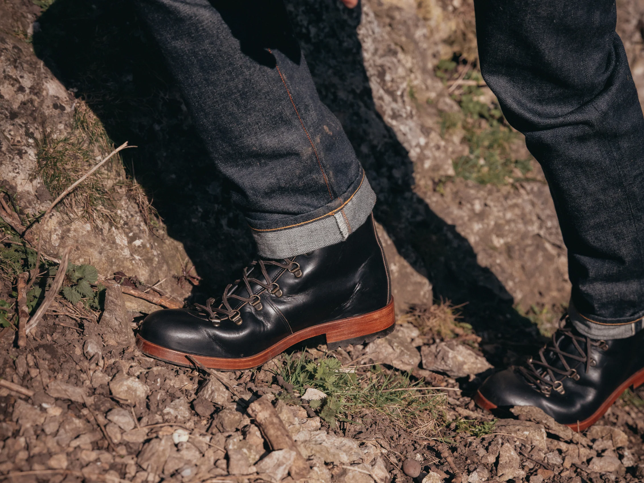 The HAROLD Hiking Boot - Horween Dark Brown Leather - Image 5