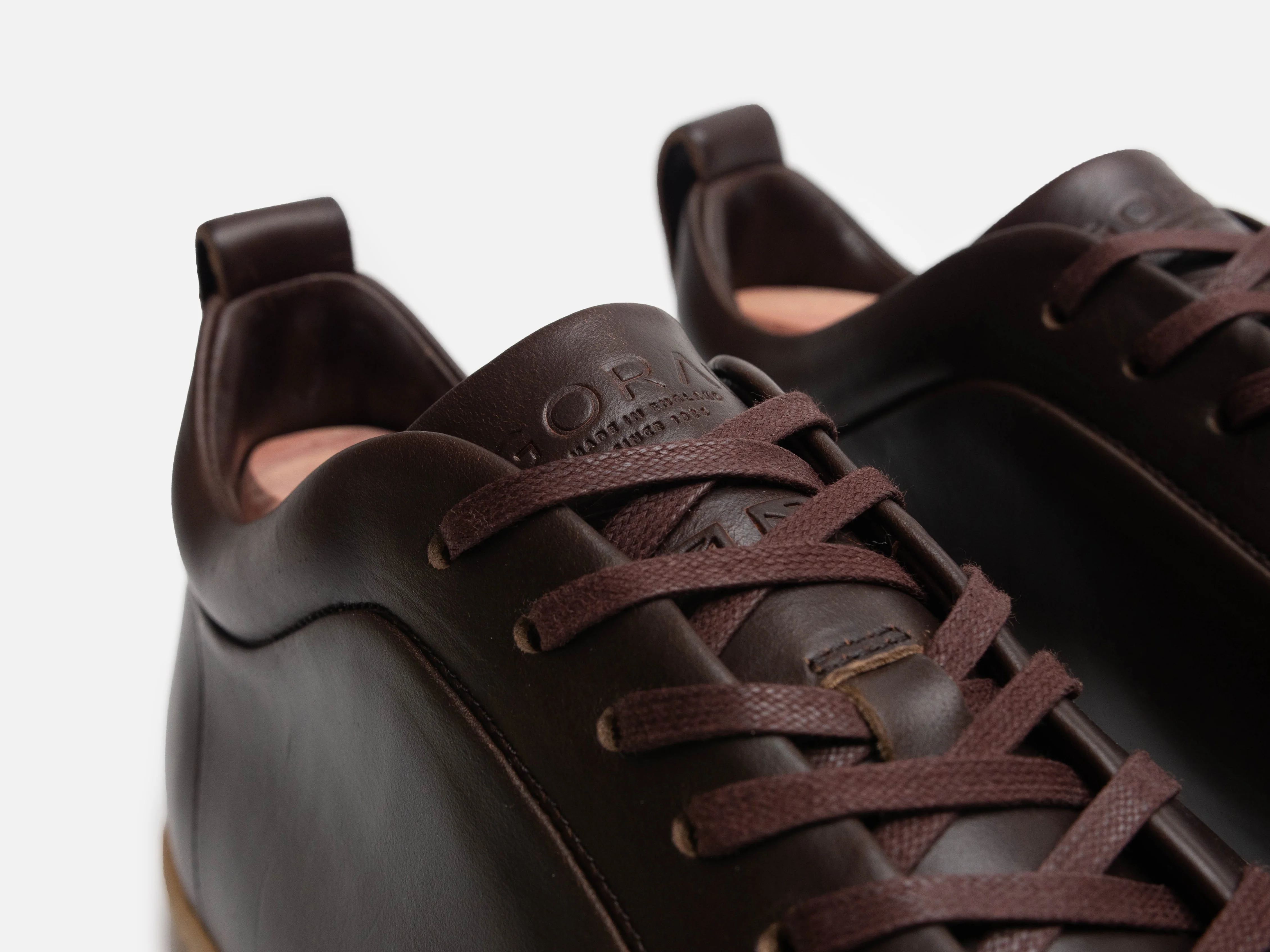 WALKLEY Barefoot Low Top Horween Dark Brown Leather Sneaker - Image 4