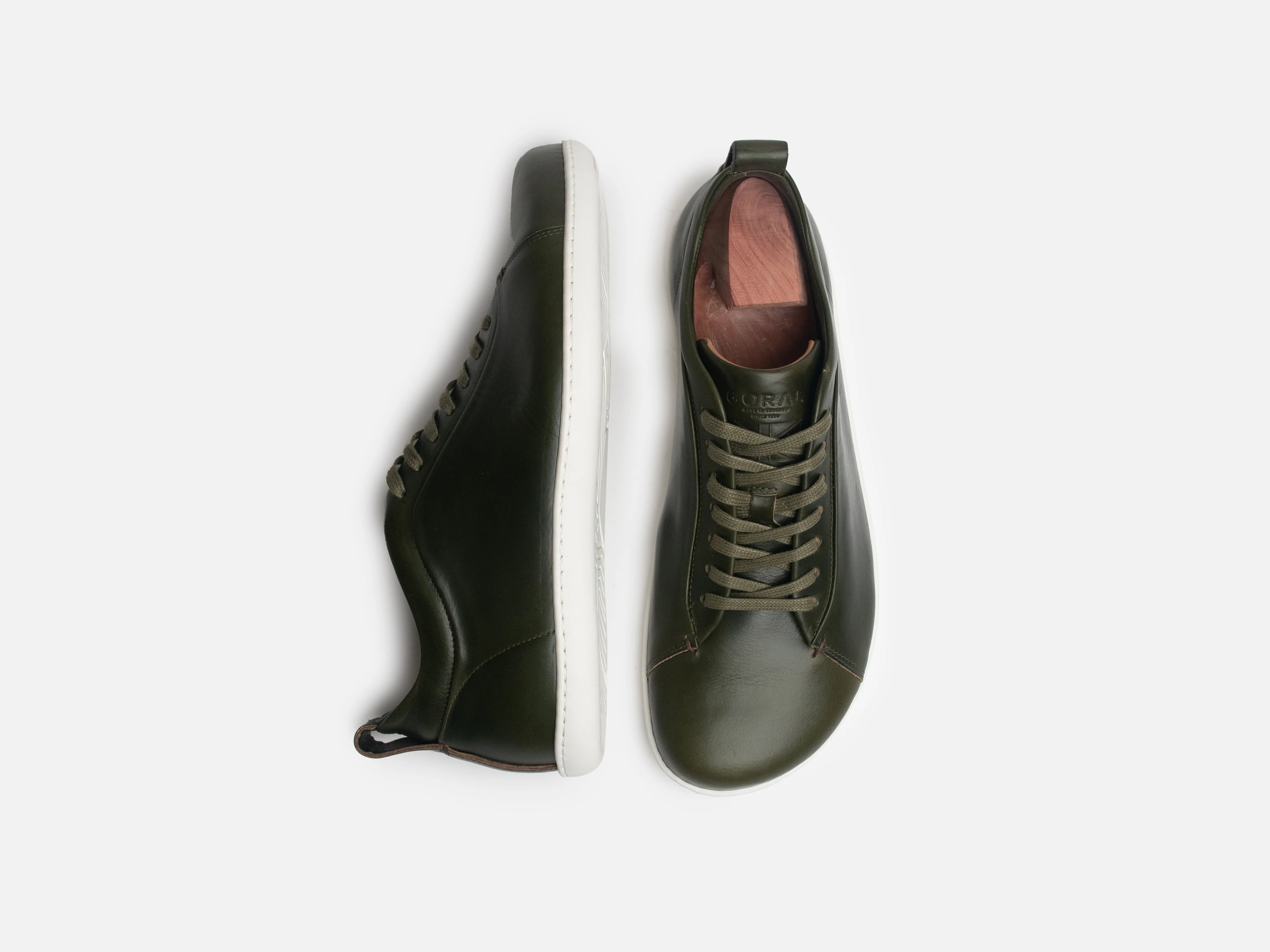 WALKLEY Barefoot Low Top Horween Forest Green Leather Sneaker - Image 4