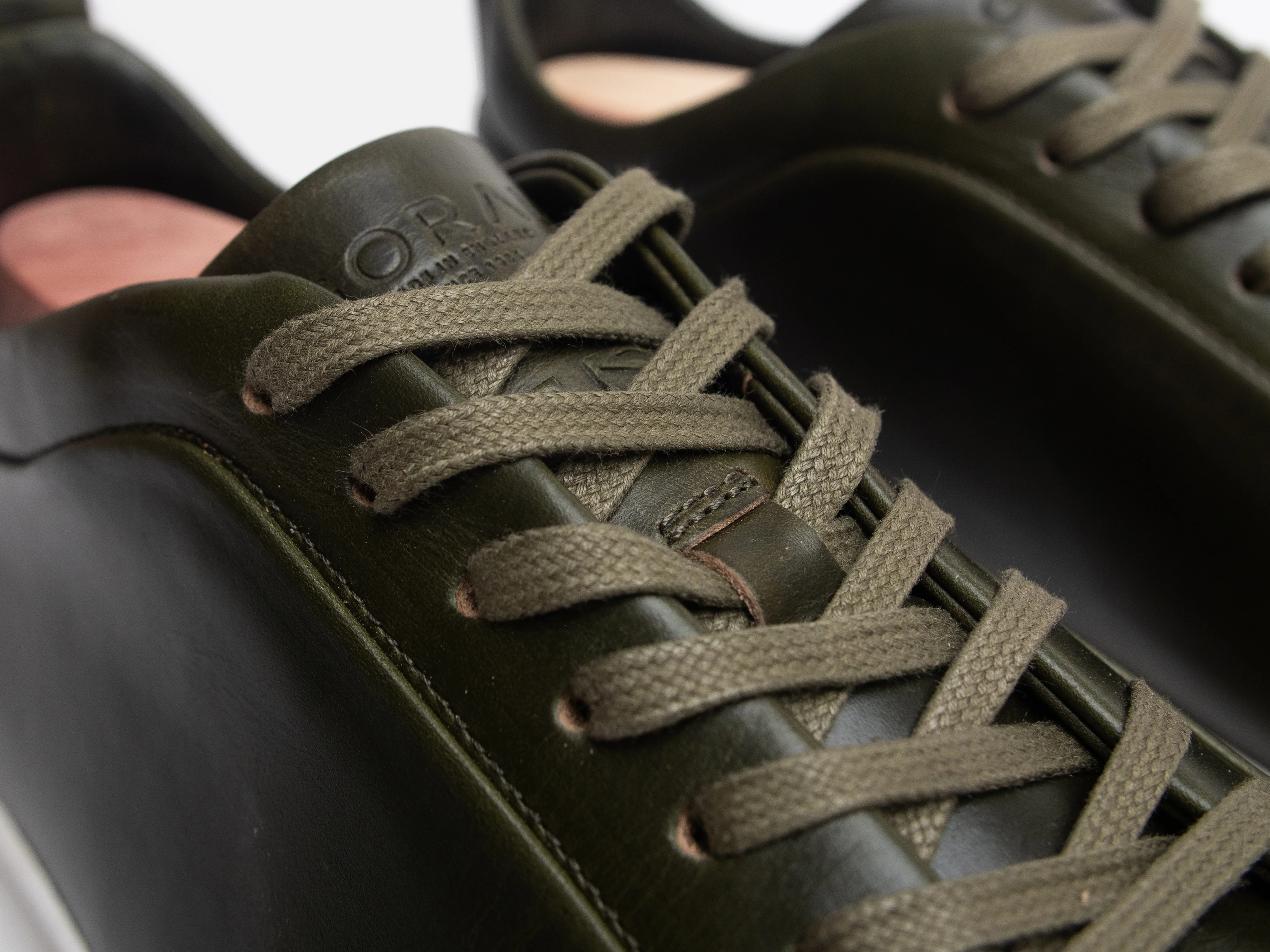 WALKLEY Barefoot Low Top Horween Forest Green Leather Sneaker - Image 6